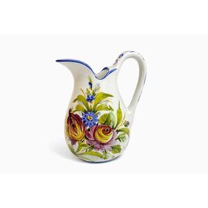 Art Pottery Jug Water Pitcher Large Italian Florentina Florentine Capodimente  H